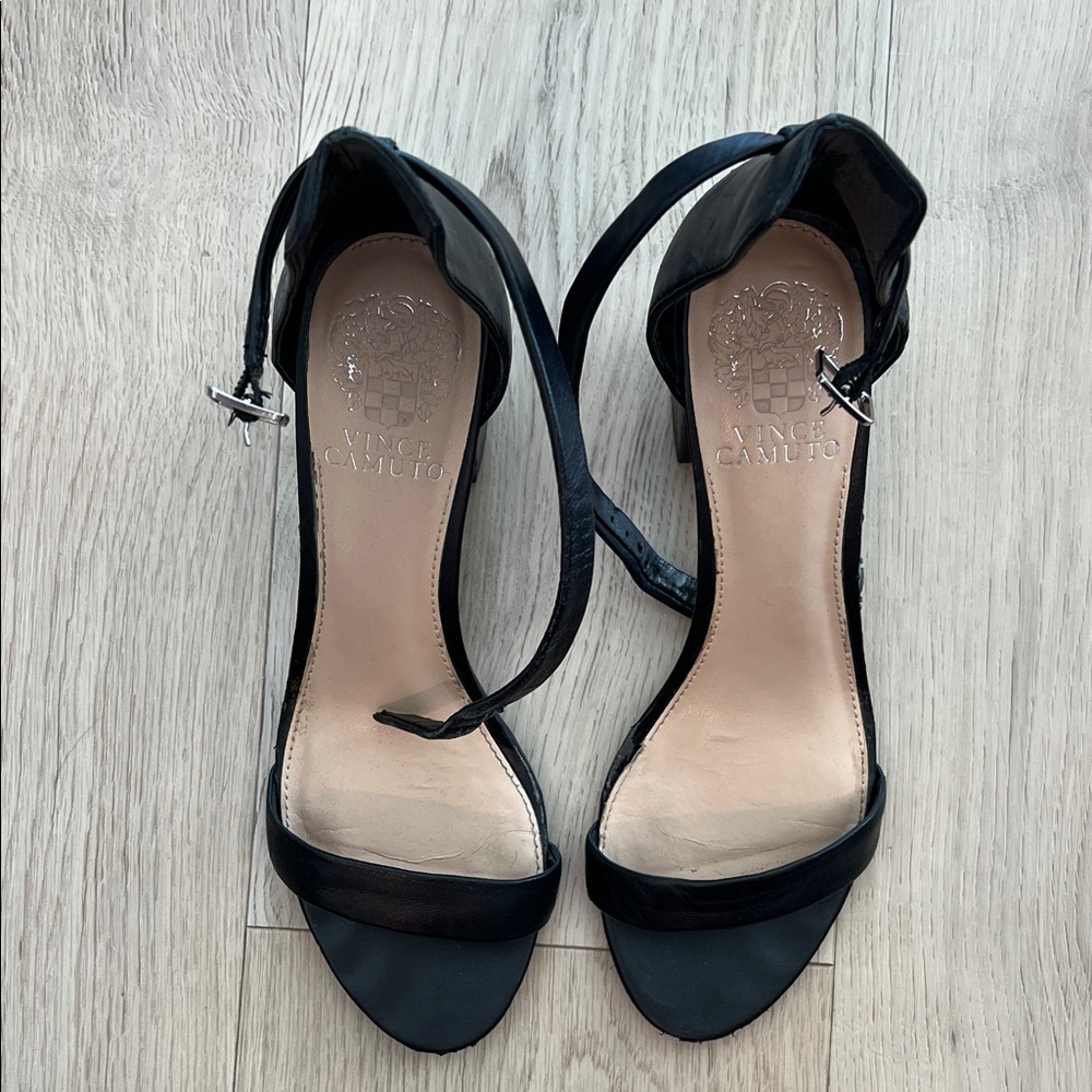 Vince Camuto Black Strappy Heels